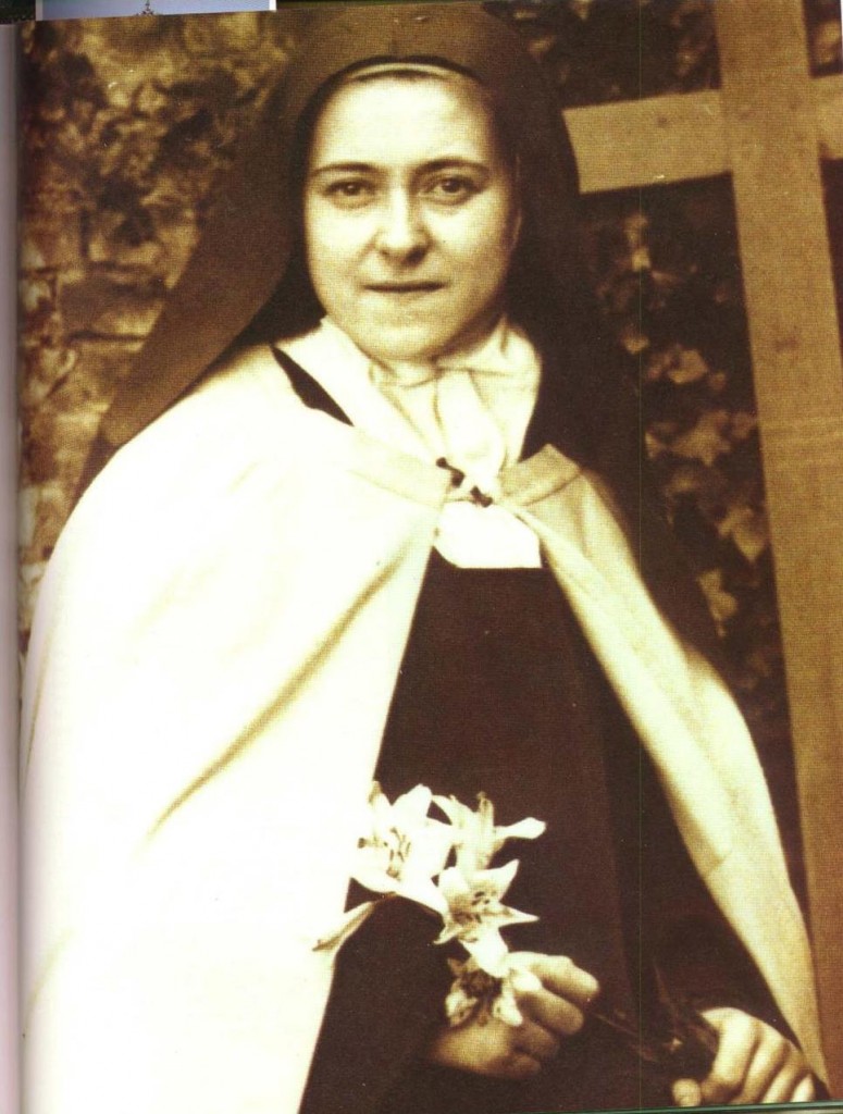 Photo of Theresa of Lisieux aged 16, the day of her Vows as a Carmelite nun.